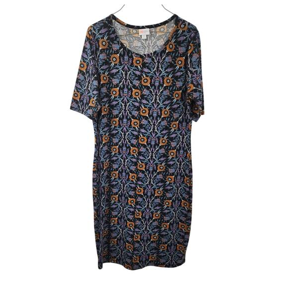 Lularoe Short Sleeve Floral Print Dress Womens Size Extra Large XL - Picture 1 of 4